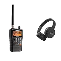 Uniden Bearcat BC125AT Handheld Scanner, 500-Alpha-Tagged Channels & JBL Tune 510BT: Wireless On-Ear Headphones with Purebass Sound - Black