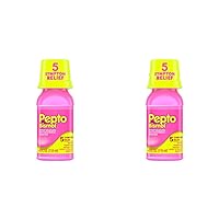 Pepto Bismol, 5 Symptom Digestive Relief, Original, 4 fl oz (Pack of 2)