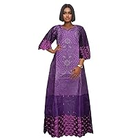 African Dresses for Women Traditional Embroidery Lace Woman Dress Robe Femme Africain Wedding Party Occasion