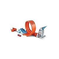 Hot Wheels Toy Car Track Set Loop Stunt Champion, Dual-Track Loop with Dual-Launcher, Includes 1:64 Scale Toy Car