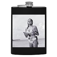 Ursula Andress - 8oz Black Hip Alcohol Drinking Flask Rare TNW #G842318
