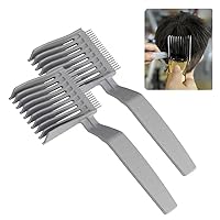 Men's Fade Combs Tool,Barber Comb for Fading, Curved Positioning Flat Top Hair Comb Barber Supplies for Travel, Home, Hair Salon (Large-2P)