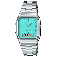 Casio Women's Quartz Analog Watch with Stainless Steel Strap AQ-230A-2A2MQYES, Silver, Bracelet