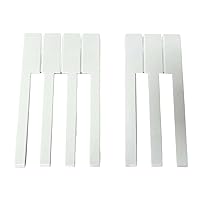 Piano Keys Upper Instruments Complete Set with Front Accessories Repair for Piano Keyboard Replacement DIY White