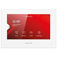 Metzler VDM10 2.0 Indoor Station Home, 7 Inch Touchscreen, LAN + PoE, White, 200 mm × 140 mm × 25.1 mm