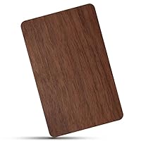 YARONGTECH NTAG215 NFC Wooden Card Work with TagMo and Amiibo for All NFC-Enabled Smartphones and Devices (Pack of 2) (Black Walnut)