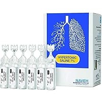 RSV Hypertonic Saline Solution 7% - Nebulizer diluent for inhalators and nasal hygiene devices Helps Clear Congestion from Airways and Lungs – Reduce Mucus (25 Sterile Saline Bullets of 5ml)