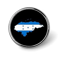 Honduras Flag Map Cute Enamel Lapel Pin Metal Round Badges Brooch Pins for Clothing Bags Hat Decoration Jewelry Gift