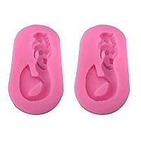 2pcs 3D Baking Mold Kitchen Silicone Cake Decorating Tools Fondant Chocolate Biscuits Silicone Mold Cake Molds For Baking Silicone For Decoration Cake Decorating Mousse Pastry Shapes
