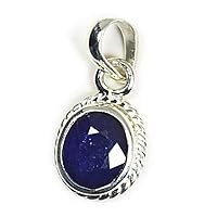 Choose Your Color Natural Gemstone Chakra Healing Pendant Sterling Silver 5 Carat Handmade Charm