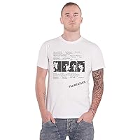 Rockoff Trade Beatles White Album Tracks Men's T-Shirt, White