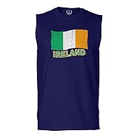 VICES AND VIRTUES Irish Flag Ireland St Patricks Day Irish Pride for Men's Muscle Tank Sleeveles t Shirt