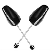 XINGZI 1Pair Black Plastic Portable Adjustable Spring Shoe Trees Shoe Shapers Shoe Form Stretchers Boot Holders for Shoe Care