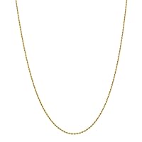 2mm 14K Solid Gold Regular Rope Chain