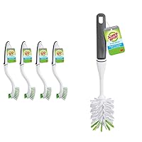 Scotch-Brite Pot and Pan Brush, Dish Brush for Cleaning Kitchen and Household, Dish Brushes Safe & Glass and Water Bottle Brush, Long-Lasting Bristles, Safe On Multiple Types of Water Bottles