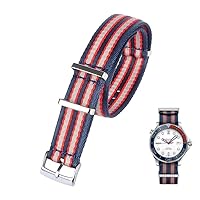 20mm High Density Nylon Bracelet Soft for Omega Speedmaster 007 Seatbelt Wristband Military Sport Retro Watchband for Seiko Strap Braid Belt