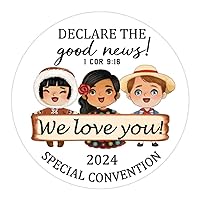 1.9 Inch Stickers 2024 Convention Declare The Good News JW Gift 60 Labels