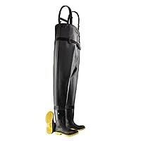 Dunlop Protective Footwear, Chest Wader Steel Toe, S/M, 100% Waterproof PVC, Lightweight and Durable, 8686700.12, Size 12 US