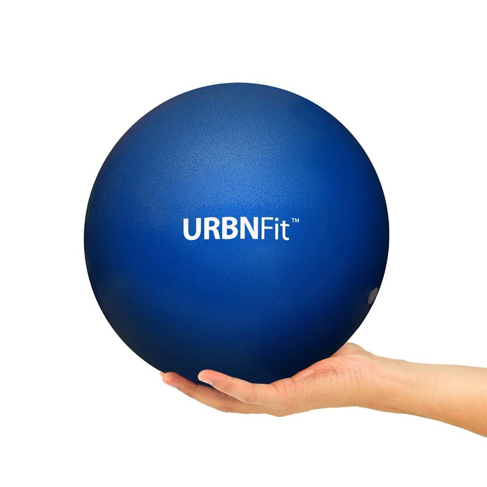 URBNFit Small Exercise Ball - 9-inch Mini Pilates Ball with Fitness Guide for Yoga, Barre, Physical Therapy, Stretching & Core Stability Workout