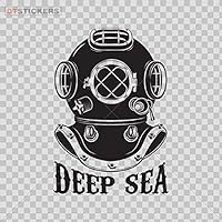 Sticker Vintage Deep Sea Diver Durable Boat 5 X 3.47 in.