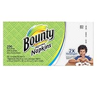Bounty Paper Napkins, White, 200 Count by Bounty