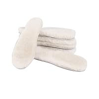 Real Lambswool Sheepskin Insoles for Winter - Thick Comfort Fur Shock Absorbing Wool Inserts for Women's Winter Ankle Boots Shoes Heels Flat Warm Slipper
