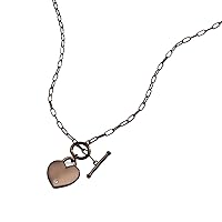 Alex and Ani AA724823SC,Heart and Crystal Toggle 19 in Necklace,Shiny Chocolate,Brown,Necklace