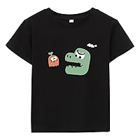 4 T Shirts Boys Boys Girls Short Sleeve Cartoon Prints Casual Tops for Kids Clothes Youth Thermal Long Sleeve