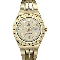 Timex Men's Q Reissue Diver Style Day-Date Gold-Tone Watch TW2V18700