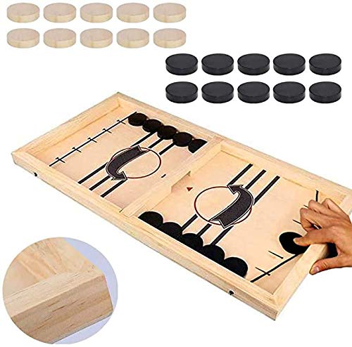Fast Sling Puck Game Paced,Tinfence Table Desktop Battle,Winner Board Games Toys for Adults Parent-Child Interactive Chess Game (22.7 x 12.5 in)