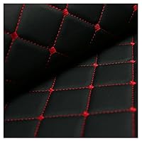 Diamond Square Stitch Faux Leather Leatherette Upholstery Fabric for Car, Boat, Camper Fire Retardant Vinyl 55.1