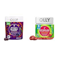 OLLY Immunity Sleep Gummy 60 Count & Metabolism Gummy Rings 30 Count Bundle