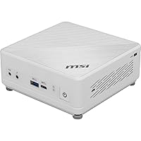 MSI Cubi 5 Mini PC: Intel Core i3-10110U, 8GB DDR4 (1x8GB) 2666MHz, 256GB SSD, WiFi 6, Bluetooth 5.1, USB Type-C, Dual Display, Energy Efficient, White, Windows 11 Home: 10M-692US