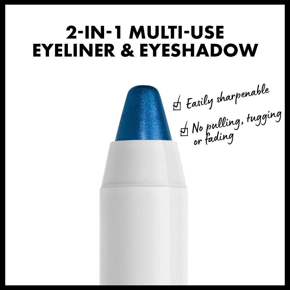 NYX PROFESSIONAL MAKEUP Jumbo Eye Pencil, Eyeshadow & Eyeliner Pencil - Cobalt (Dark Blue With Silver Glitter)