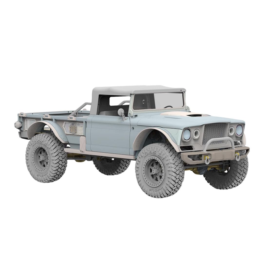 Newcomer 1/8 2.4G RC 4WD All-Metal Off-Road Climbing Pickup Truck Chassis Model, Racing Car Model Halloween Christmas Surprising Gift for Kids (KIT Version)