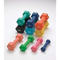 Sammons Preston Individual Neoprene Dumbbells, 2 LB, High-Quality, Easy-to-Grip, & Durable Hand Weights, Strength Training, Free Weights Help Enhance Exercises to Challenge the User & Maximize Results