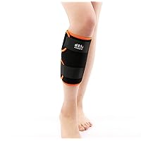 Calf Brace Compression Sleeve Shin Support for Calf Muscle Pulls, Shin Splints, Adjustable Leg Wrap Provides Recovery and Prevents Injuries, Fits Men and Women, 1 Sleeve