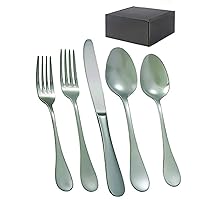 40-Piece 18/8 Stainless Steel Service for 8 Includes 8 Salad Forks Dinner Forks Knives Spoons Teaspoons