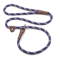 Mendota Pet Slip Leash - Dog Lead and Collar Combo - Made in The USA - Purple Confetti, 1/2 in x 4 ft - for Large Breeds