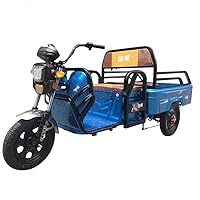 Motorized Tricycle Adult Electric Three Wheels Bicycle for Senior, agricultural tricycle, elderly car, warehouse car, 1000W differential motor, 60V~32Alarge capacity battery, 250KG loader hopper