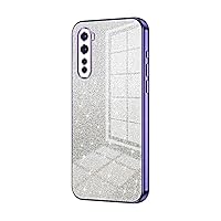 Back Case Compatible with OnePlus Nord-N20-5G/A96/Reno 7Z Case,Clear Glitter Electroplating Hybrid Protective Phone Cover,Slim Transparent Anti-Scratch Shock Absorption TPU Bumper Case Cover Bundles (