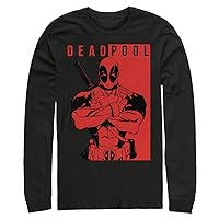 Marvel Classic Deadpool Police Men's Tops Long Sleeve Tee Shirt