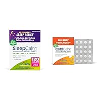 Boiron SleepCalm Sleep Aid Pack of 2 and ColdCalm Cold Relief Medicine 60 Count