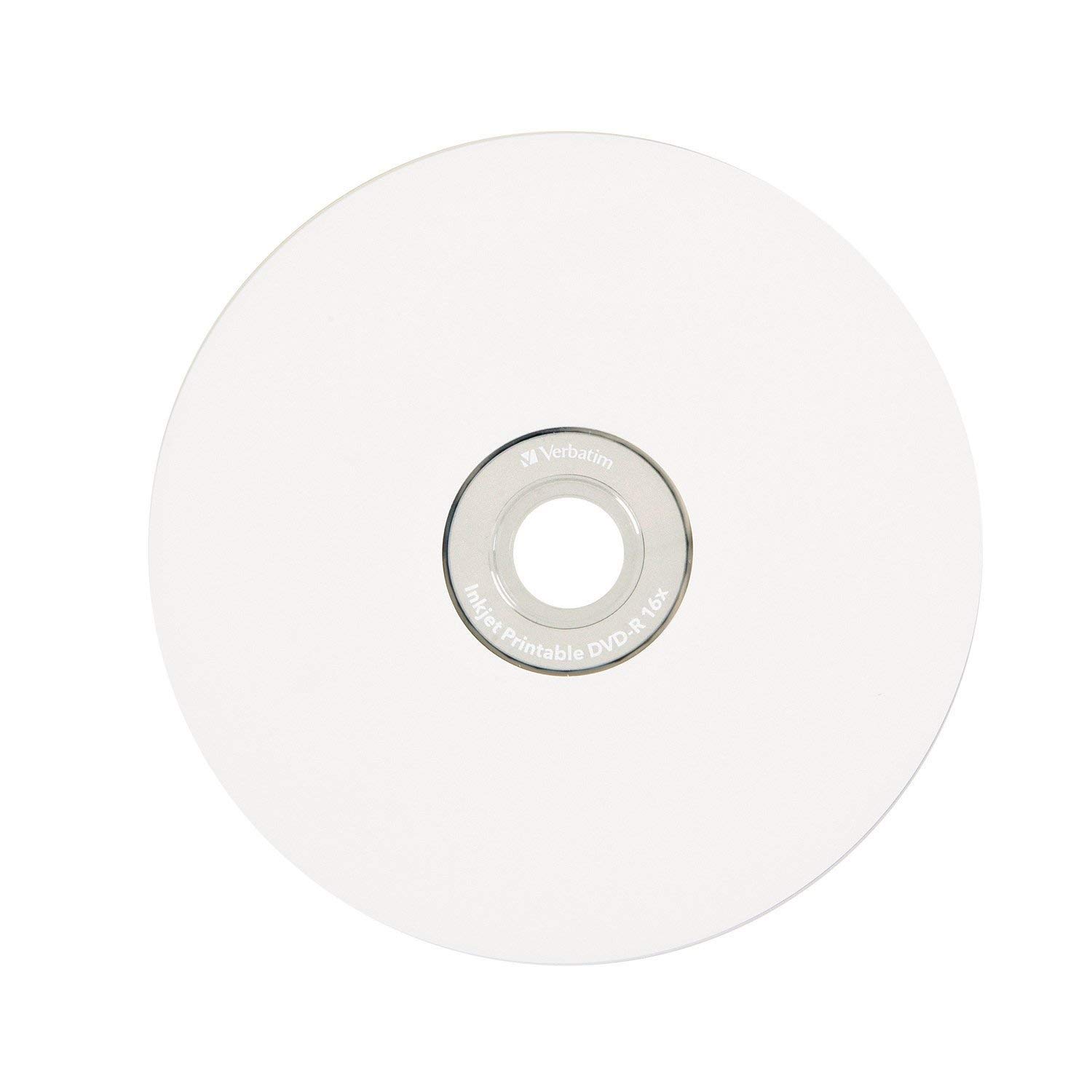 Verbatim DVD-R 4.7GB 16X White Inkjet Printable with Branded Hub, 100-Disc