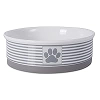 Bone Dry Paw & Patch Ceramic Pet Collection, Large Bowl, 7.5x2.4