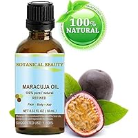 MARACUJA OIL 100% Pure Natural Cold Pressed Undiluted for Face, Skin, Hair, Body, Lip, Nails 0.33 Fl.oz.- 10 ml Rich in vitamin C by Botanical Beauty