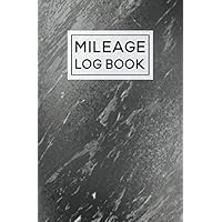 Mileage Log Book: For Car | Expense Tracker Notebook | Tax Accounting Record Book | Black Marble
