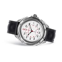 Vostok | Komandirskie 216171 Commander Russian Military Mechanical Wrist Watch | WR 20 m | Fashion | Business | Casual Men’s Watches | Leather Band B