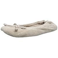 isotoner Women's Signature Terry Ballet Flat Slipper with Satin Bow