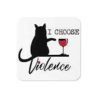 Cats Choose Violence - Drink Coaster Packs (2 Per Pack) by GatorDesign